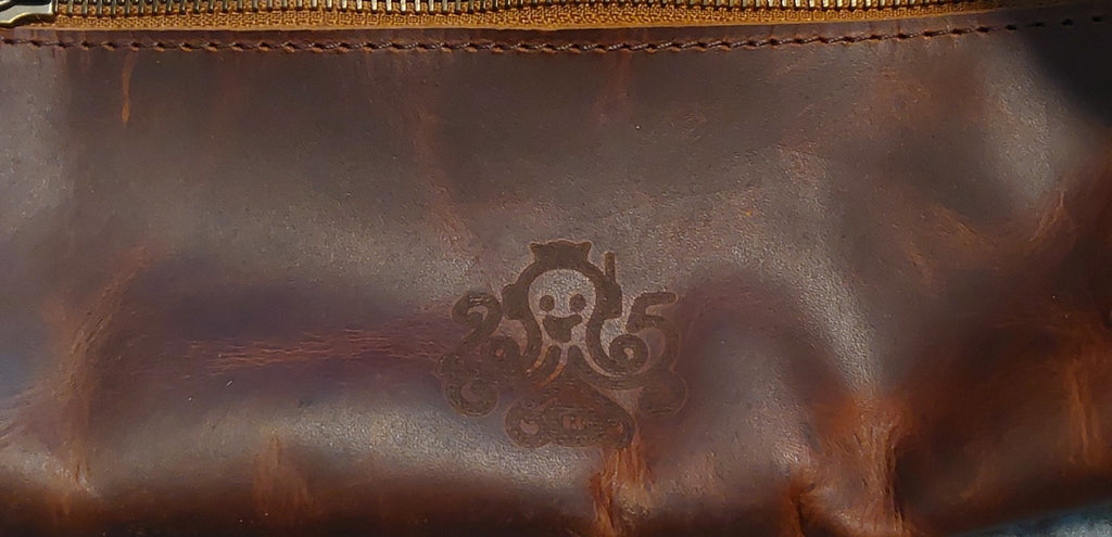 Mahi Leather Duffle Soft Distressed Chocolate Blemished With Logo New🔥🔥🔥