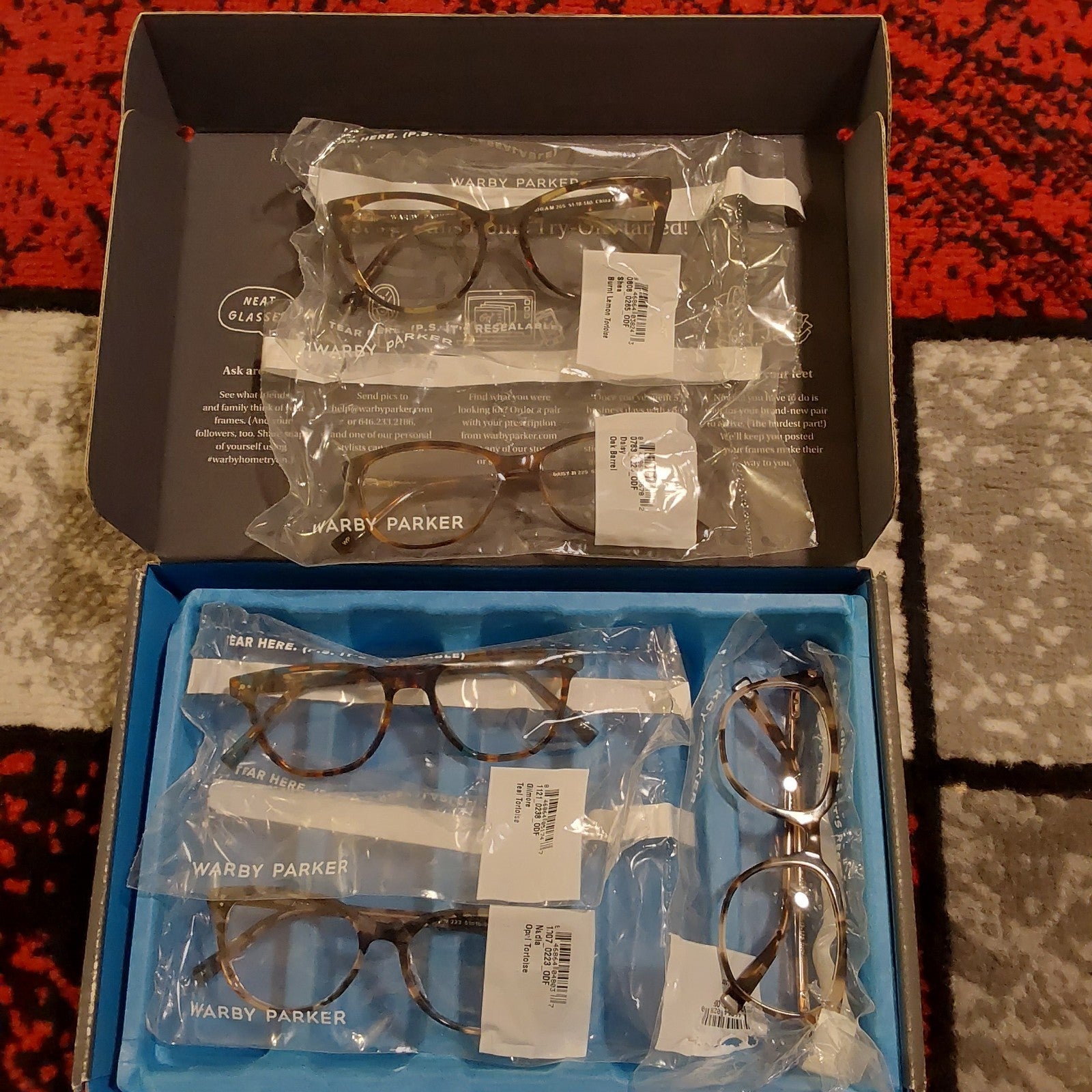 Warby Parker Product Sample Box Of 5 Various Frames NIB 🔥🔥🔥