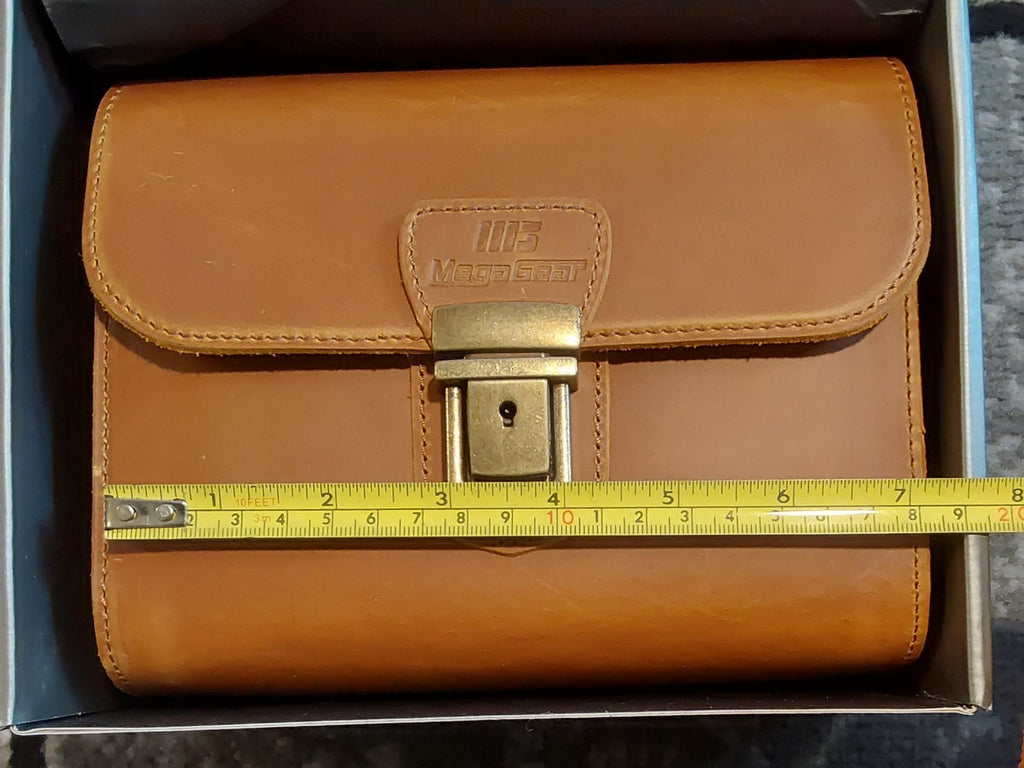 MegaGear Pebble Top Grain Leather Camera Messenger Bag Brown NIB 🔥🔥🔥