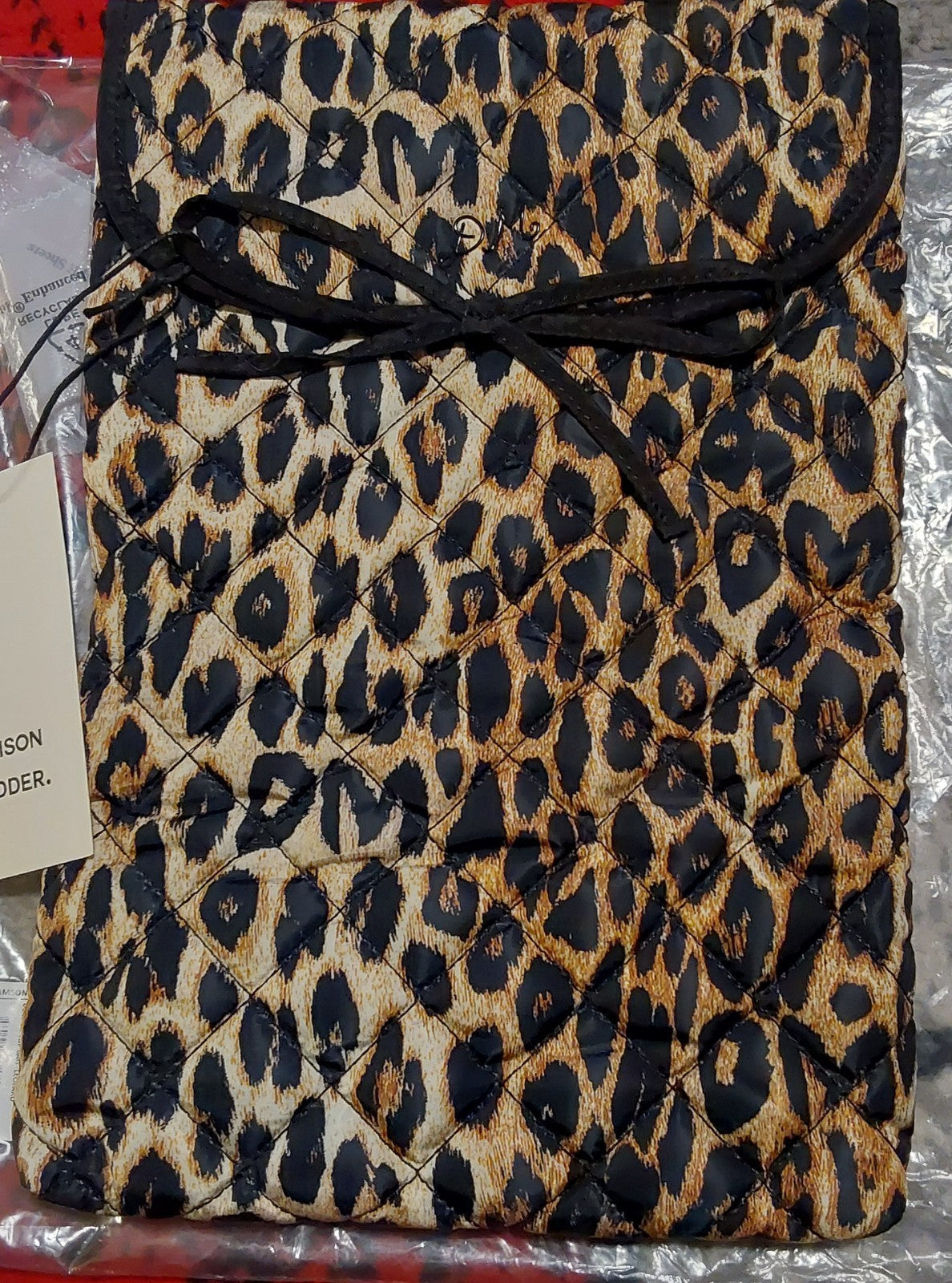 Damson Madder Quilted Leopard Print Shell Laptop Case For 15" NWT 🔥🔥🔥