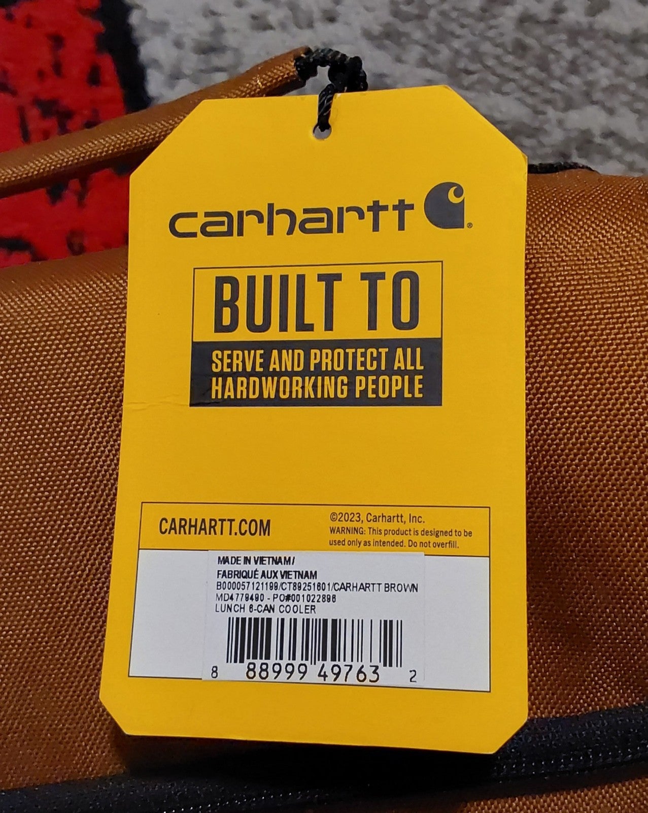 Carhartt Lunch 6-Can Cooler Bag Rain Defender Insulated "Personalized" NWT🔥🎁🔥