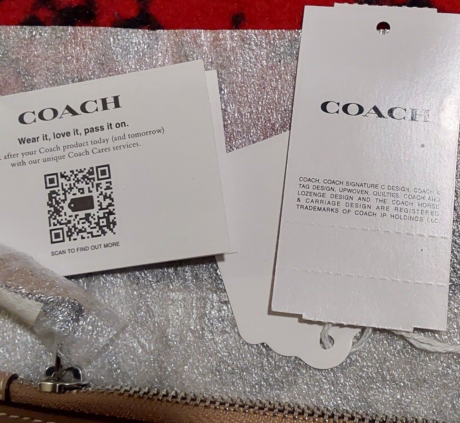 Coach Corner Zip Wristlet Signature & Skinny ID Wallet Sand NWT 🔥🔥🔥