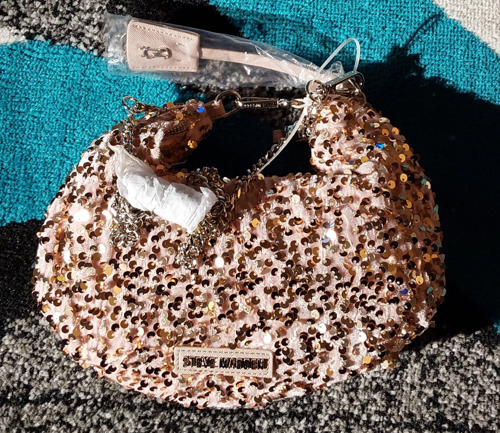 Steve Madden Bbrenda Stylish Sequin Soft Clutch Pink NWT 🔥🔥🔥