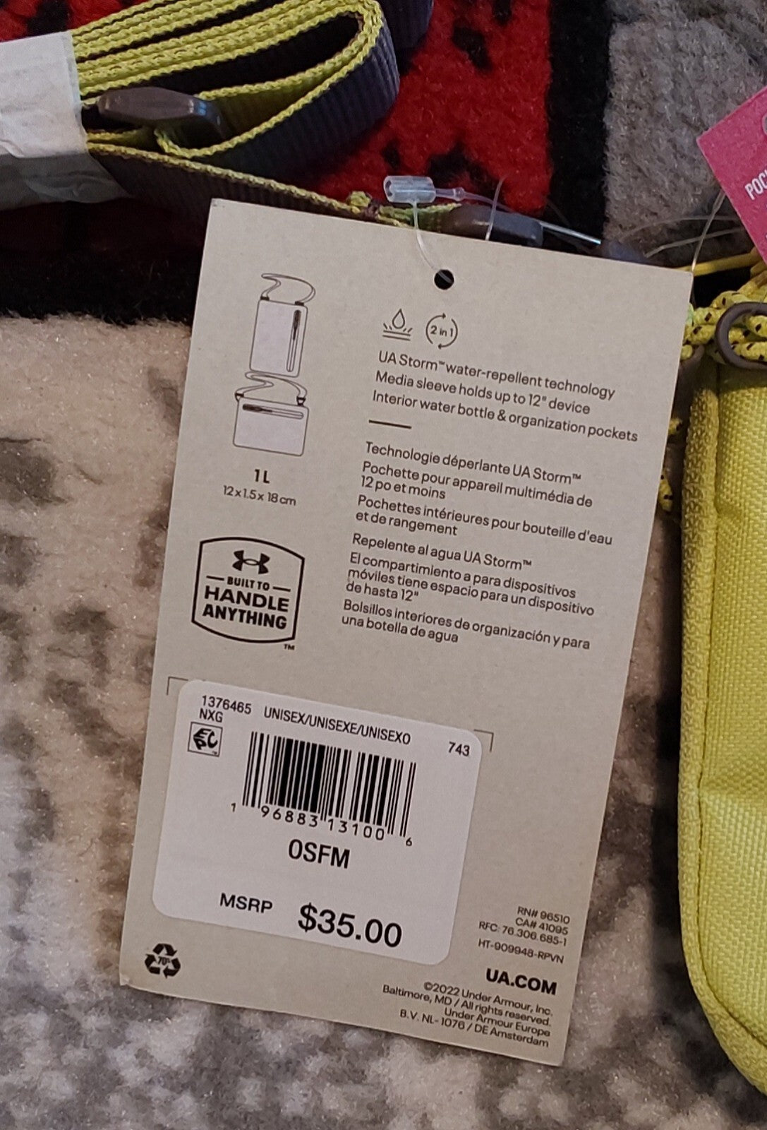 Under Armour UA Loudon Crossbody Set Soft Lemon NWT 🔥🔥🔥