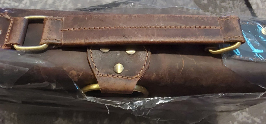 Distressed Leather Messenger Briefcase Bag Chocolate NEW🔥🔥🔥