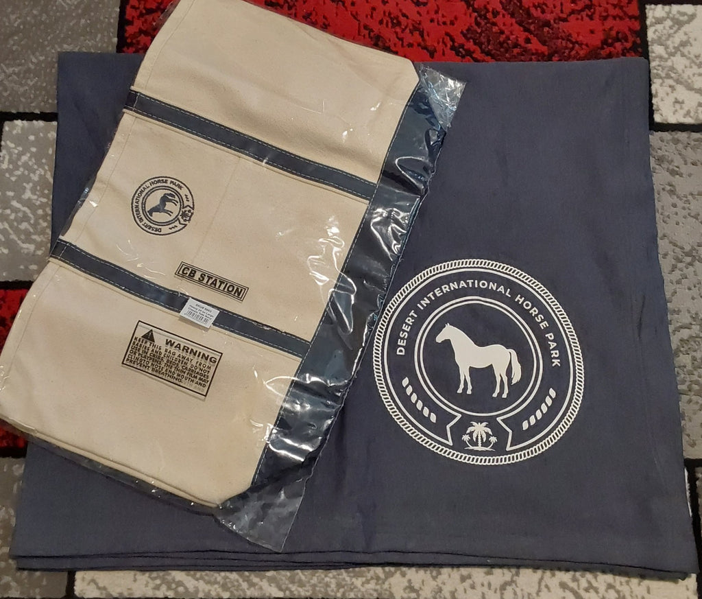 CB Station Large Classic Tote & Full Size Blanket With Logo Navy 🔥🔥🔥