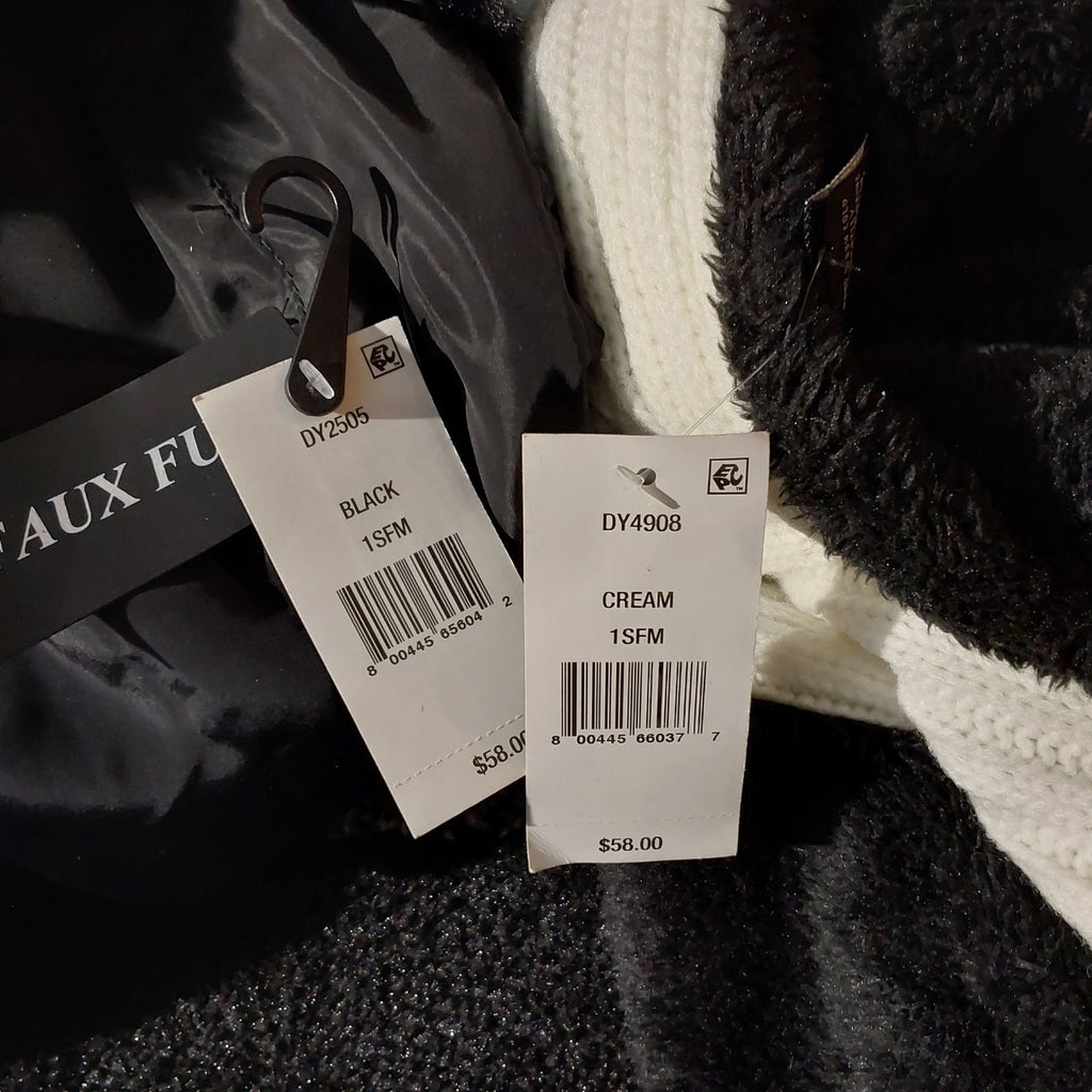 DKNY Fleece-Lined Knit Infinity Scarf & Faux Fur Trapper Hat Pair NWT 🔥🔥🔥