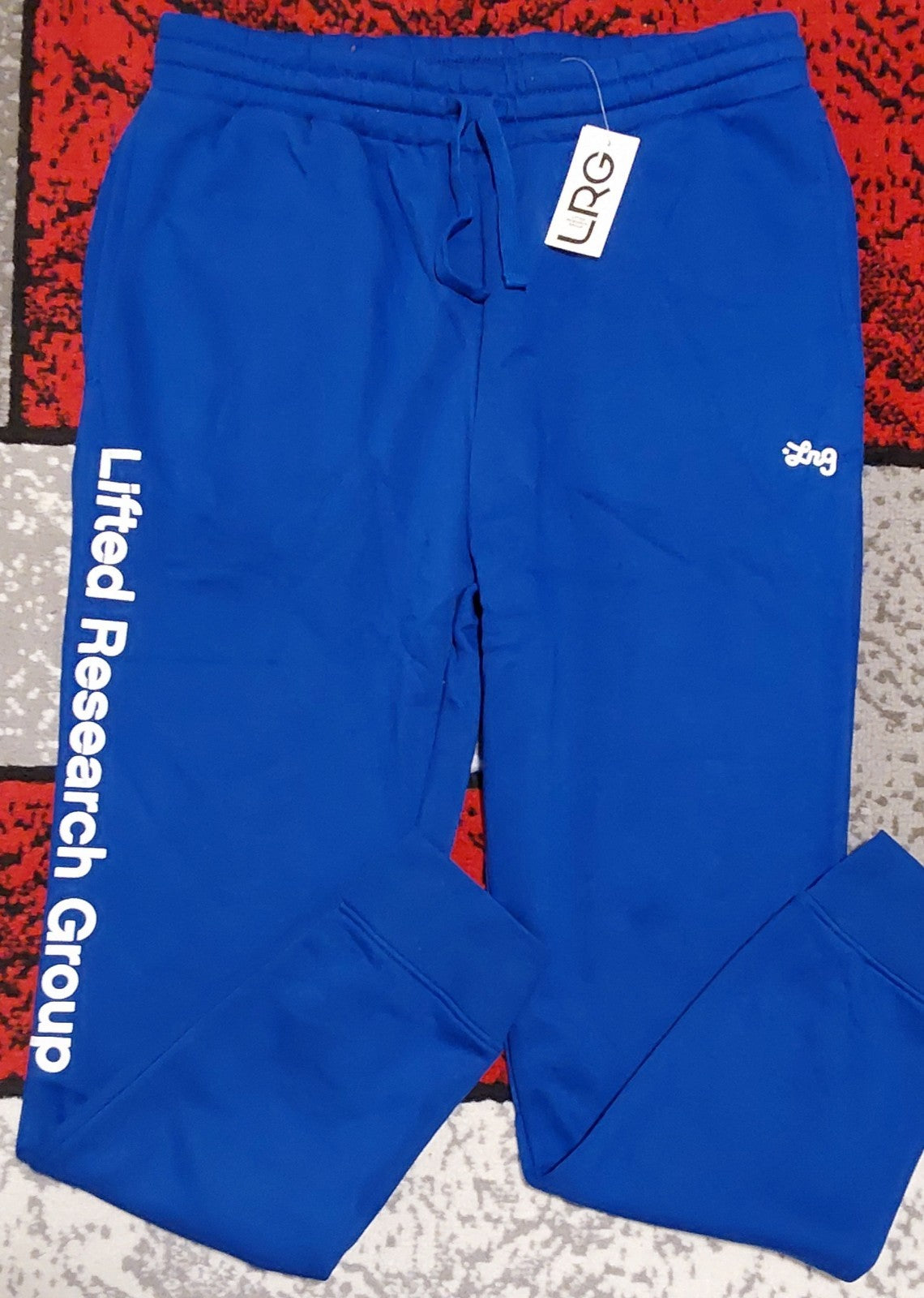 LRG Lifted Script Sweatpants Eletric Blue Large NWT🔥🔥🔥