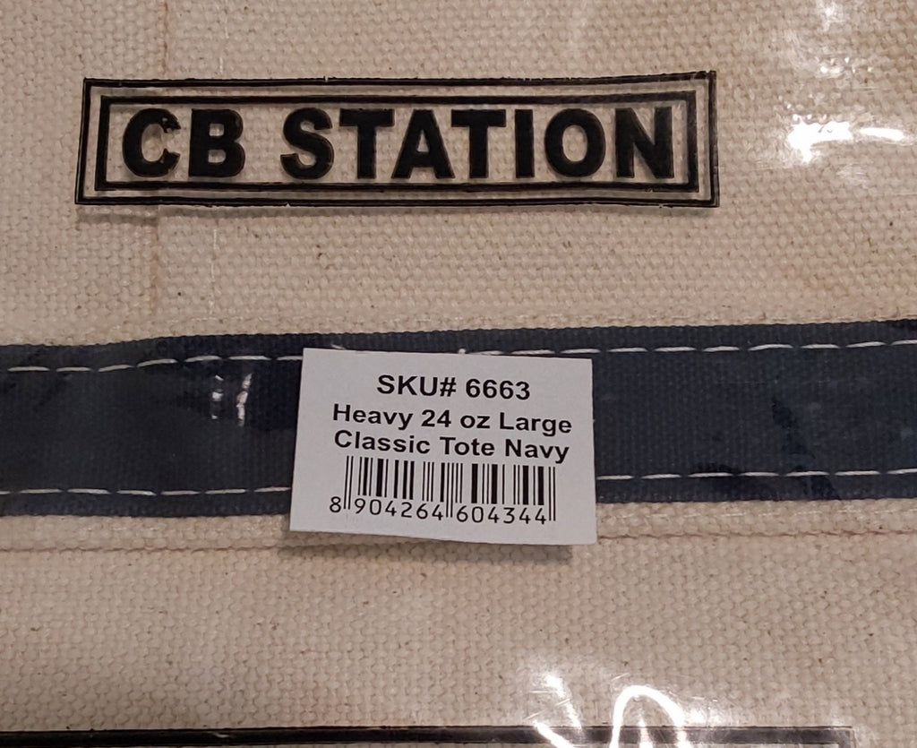 CB Station Large Classic Tote & Full Size Blanket With Logo Navy 🔥🔥🔥