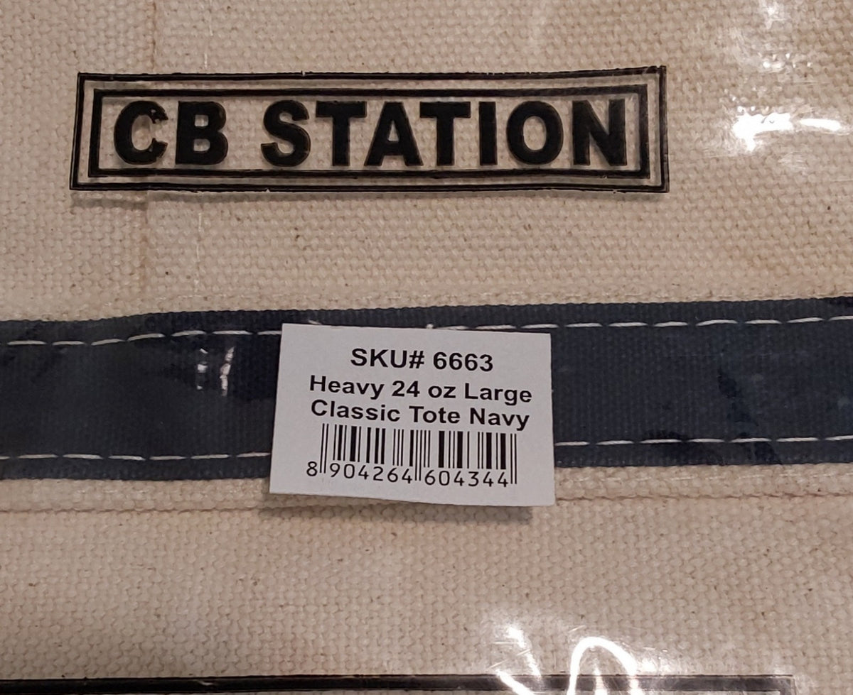 CB Station Large Classic Tote & Full Size Blanket With Logo Navy 🔥🔥🔥