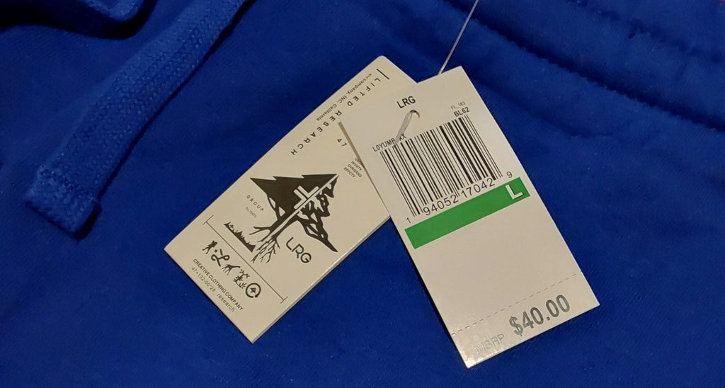 LRG Lifted Script Sweatpants Eletric Blue Large NWT🔥🔥🔥