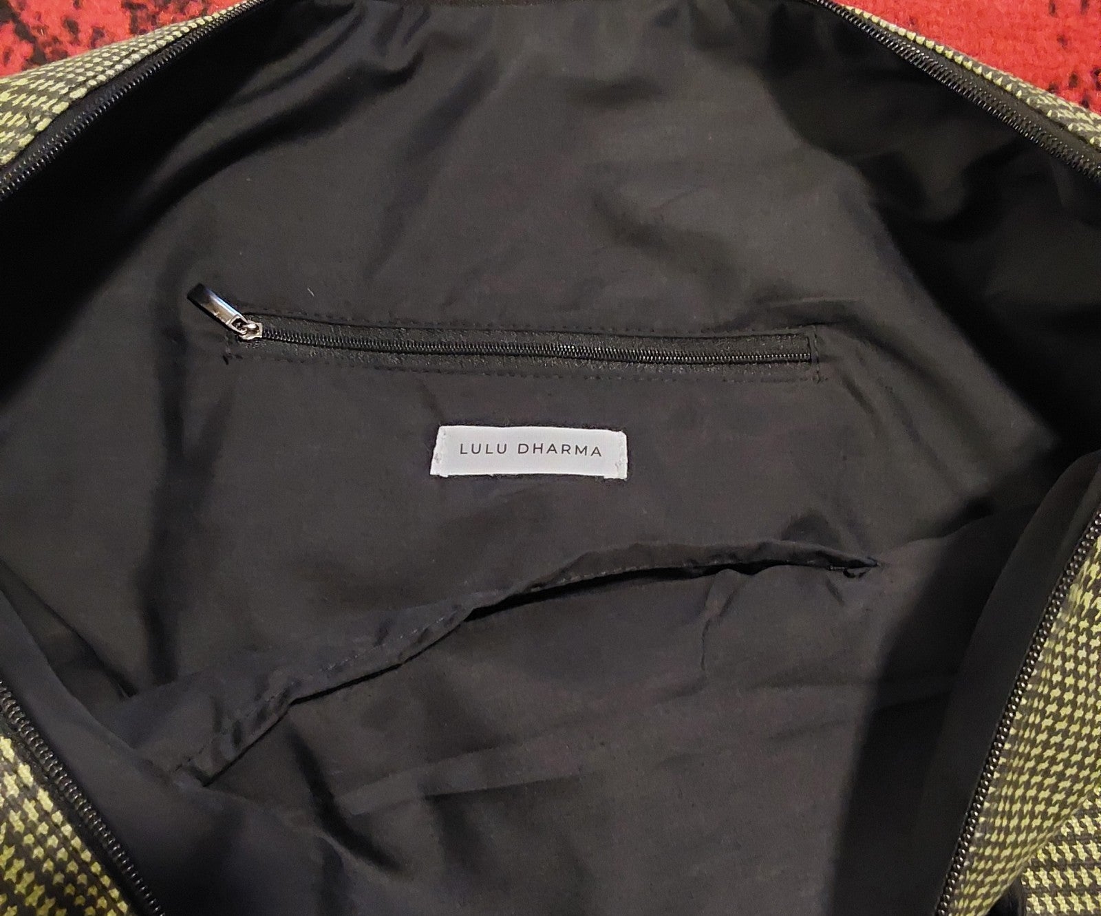 Lulu Dharma Green Plaid Frasier Weekender Bag Overnight Travel Tote NWT 🔥🔥🔥