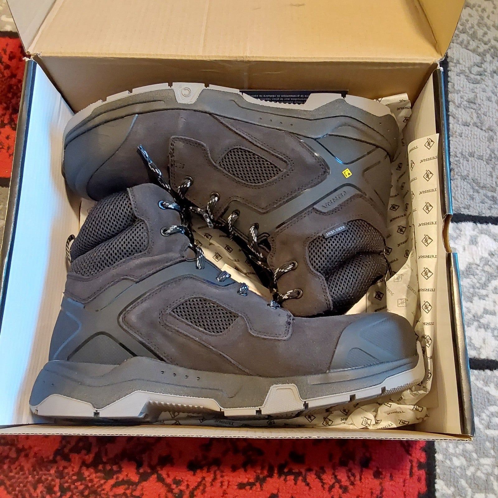 Terra Cobalt 6" Composite Toe Safety Work Boot Size 14 Black NIB🔥🔥🔥