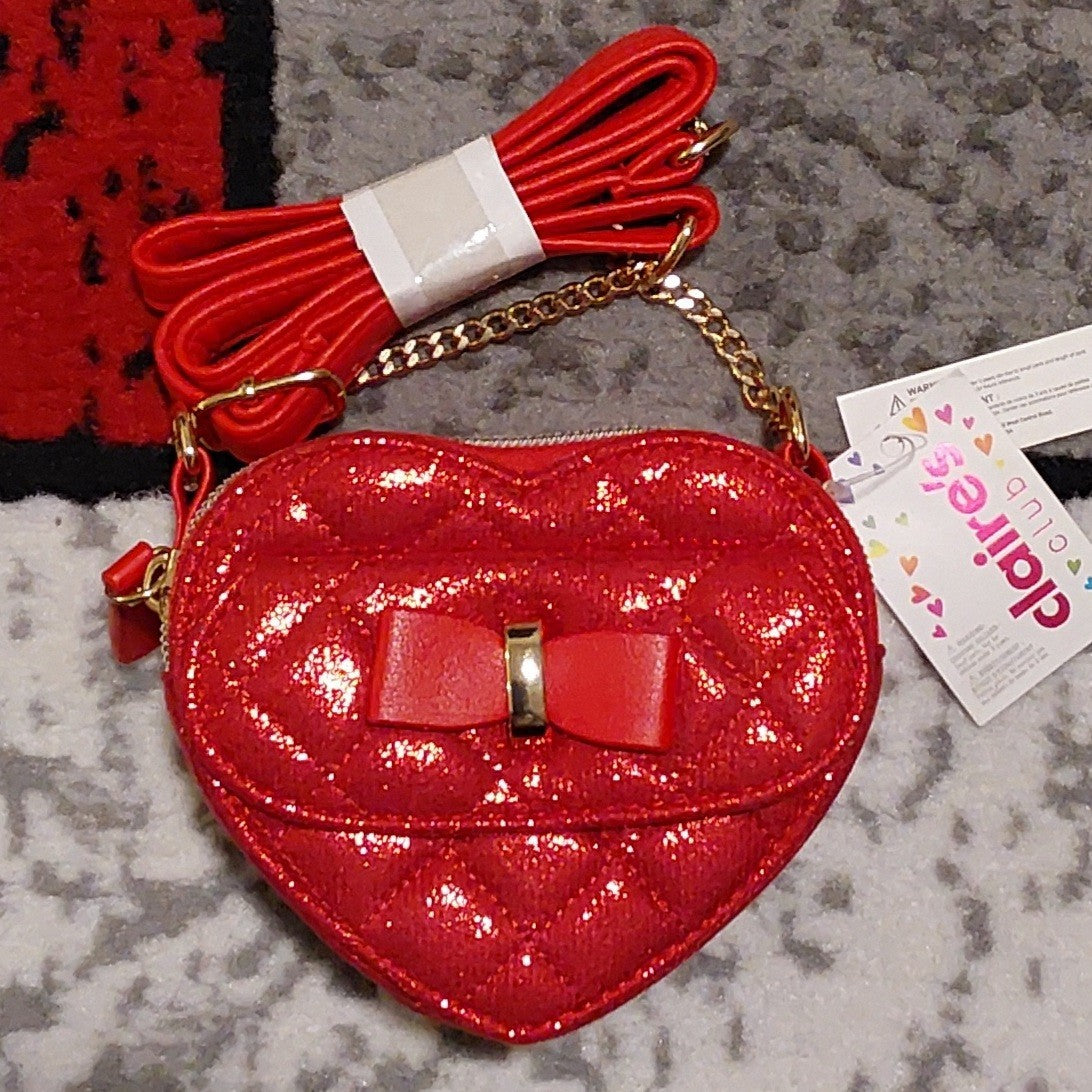 Claire's Club Heart Crossbody Bag NWT 🔥🔥🔥