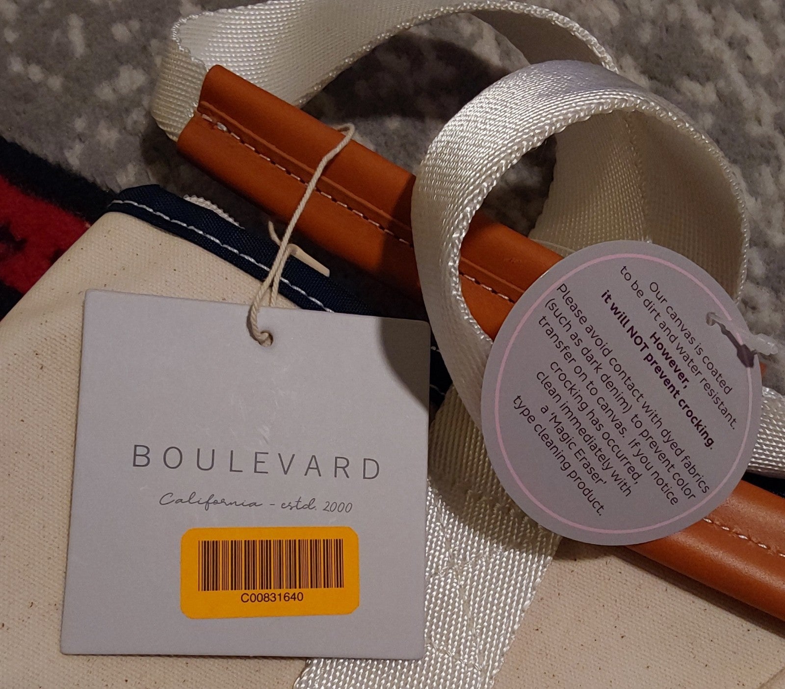 Boulevard Lara Large Shoe Tote With Company Logo Ivory NWT 🔥🔥🔥