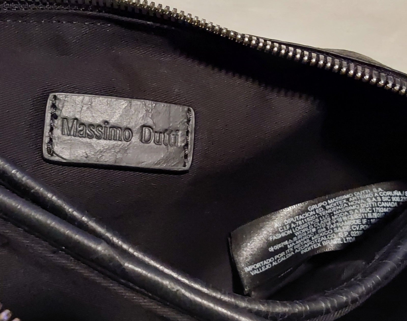 Massimo Dutti Distressed Nappa Leather Crossbody Black NWT 🔥🔥🔥