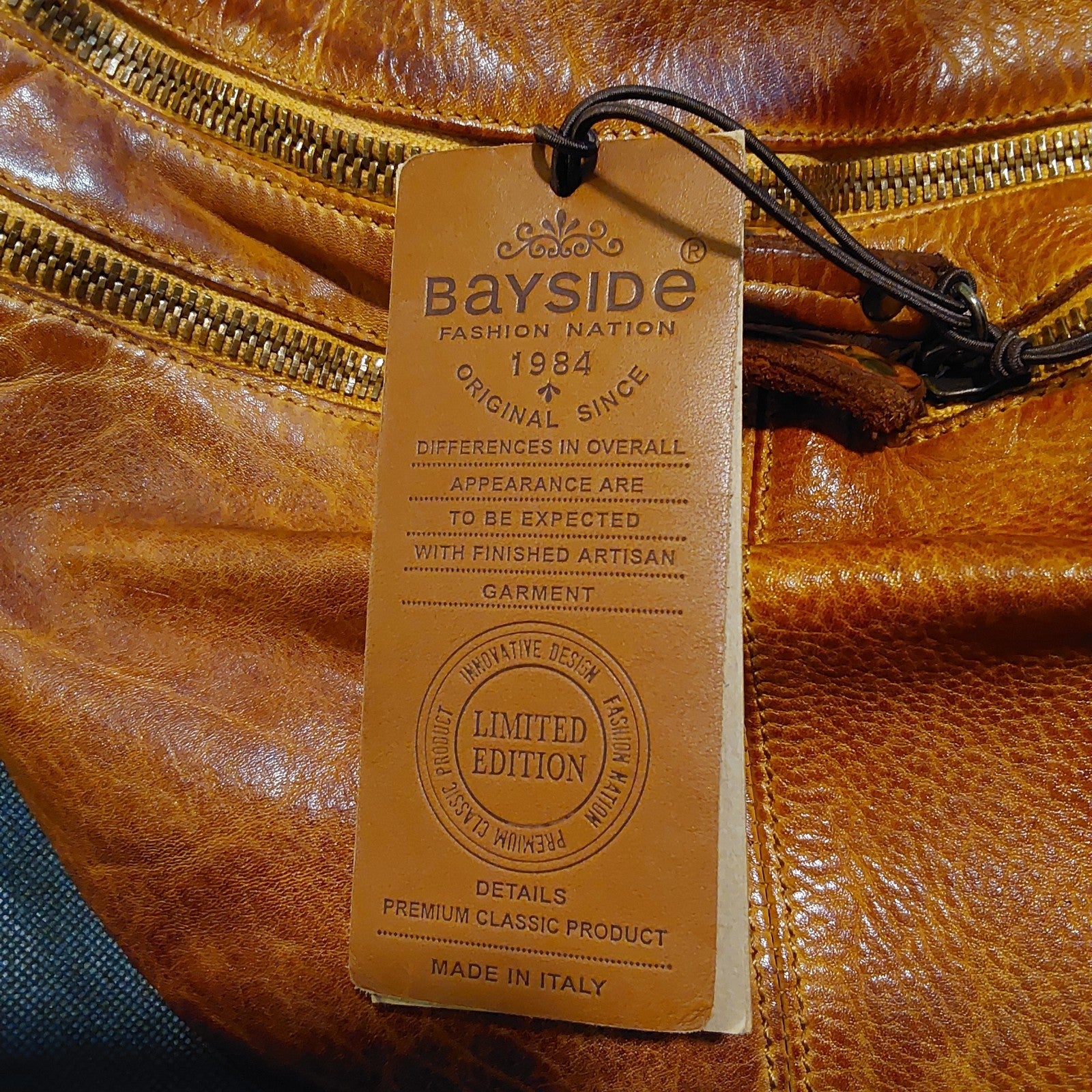 BAYSIDE84 PELLETTERIA Italy Brown Leather Sling Bag NWT 🔥🔥🔥