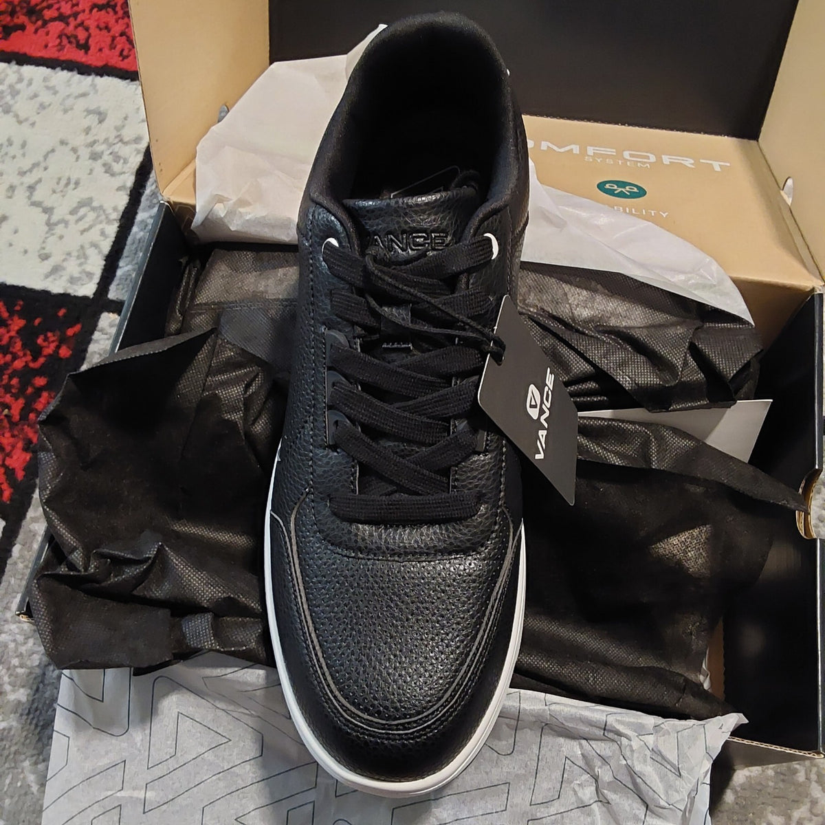Vance Co Swift Tru Comfort Mens Sneakers Black Sz 13WD NIB 🔥🔥🔥