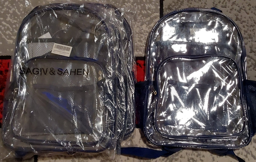 Sagiv & Sahen Heavy Duty Clear PVC Backpack  Medium Lot Of 4 NWT 🔥🔥🔥