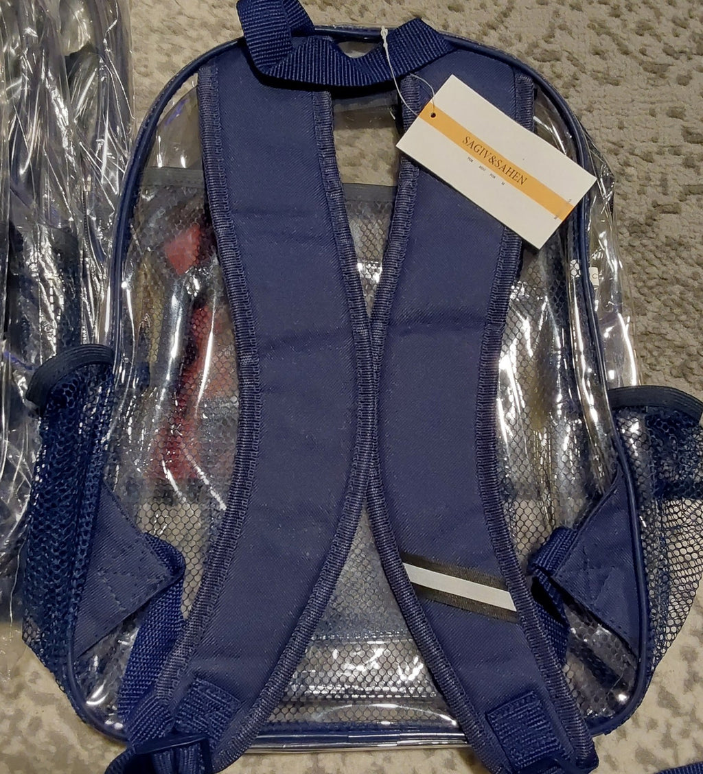 Sagiv & Sahen Heavy Duty Clear PVC Backpack  Medium Lot Of 4 NWT 🔥🔥🔥