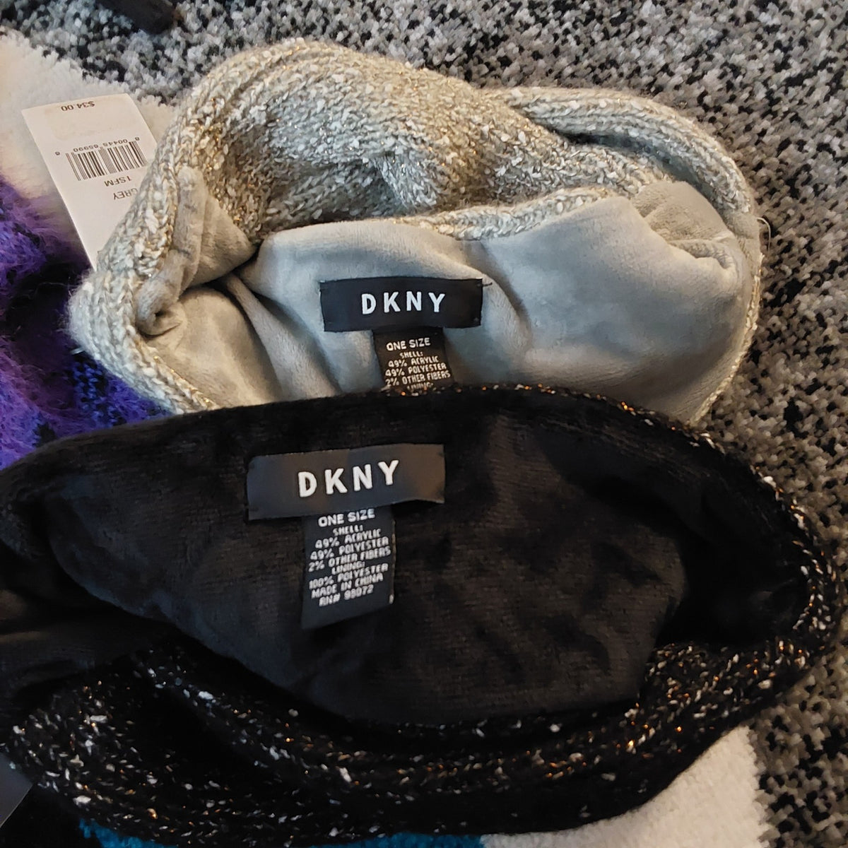 DKNY Fleece-Lined Headbands & Scarfs Assorted Lot Of 6 NWT 🔥🔥🔥