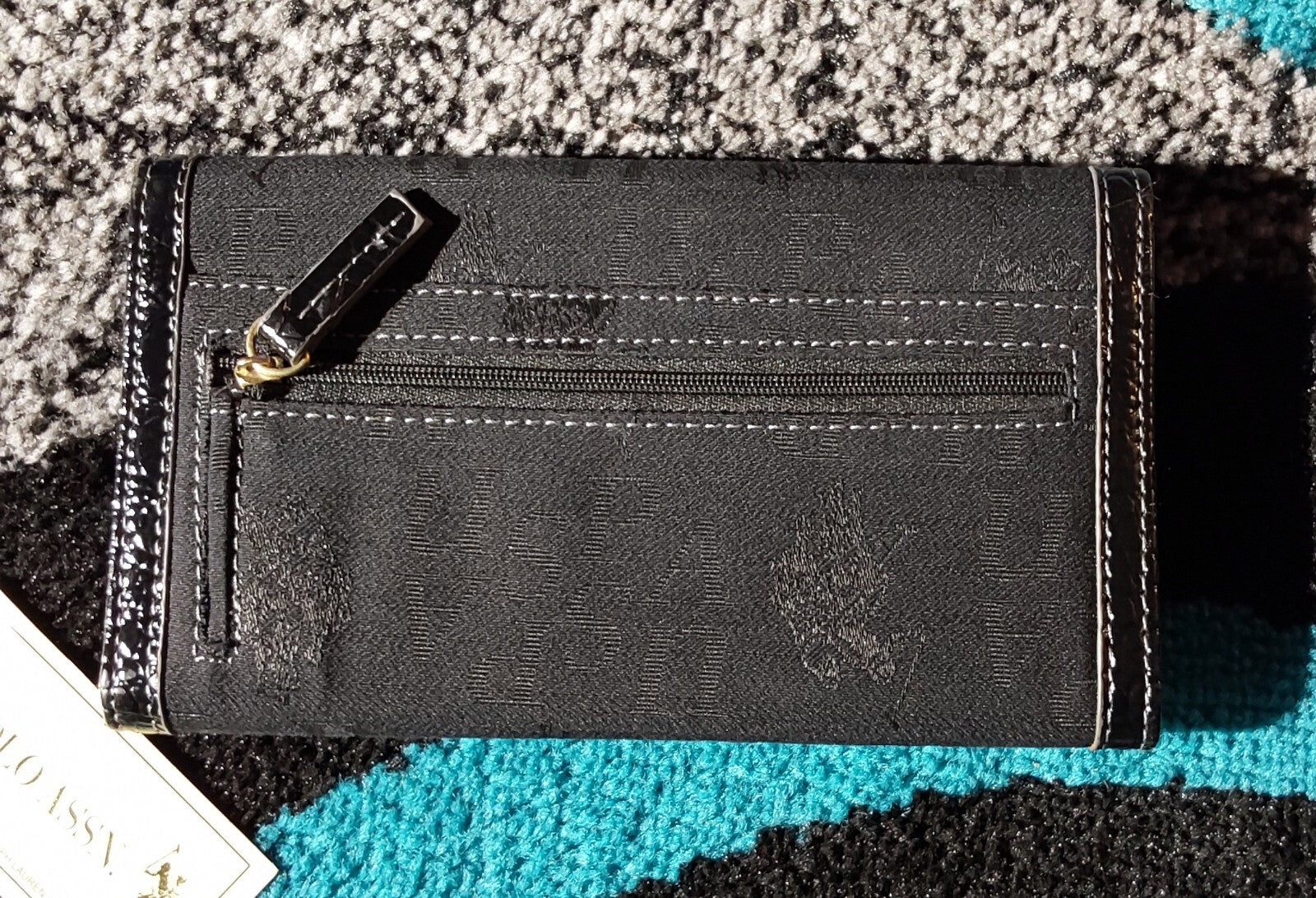 U.S. POLO ASSN. Checkbook Wallet Card Holder Monogram NWT 🔥🔥🔥