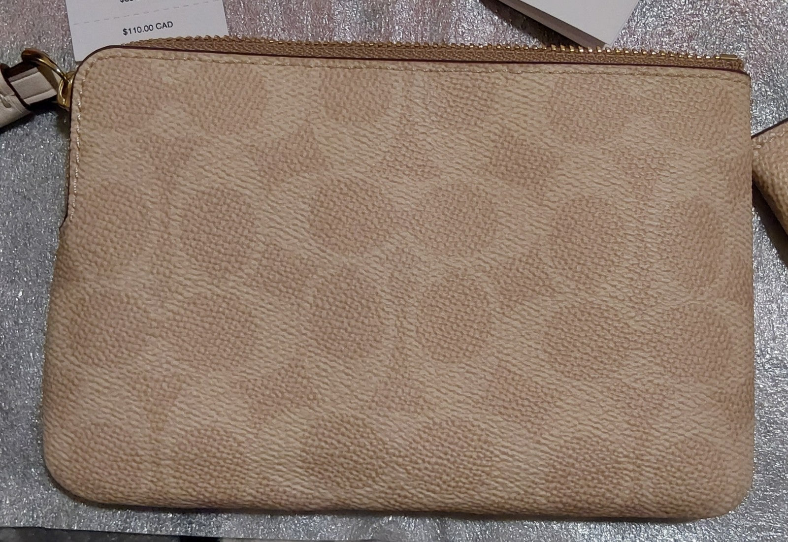 Coach Corner Zip Wristlet Signature & Skinny ID Wallet Sand NWT 🔥🔥🔥