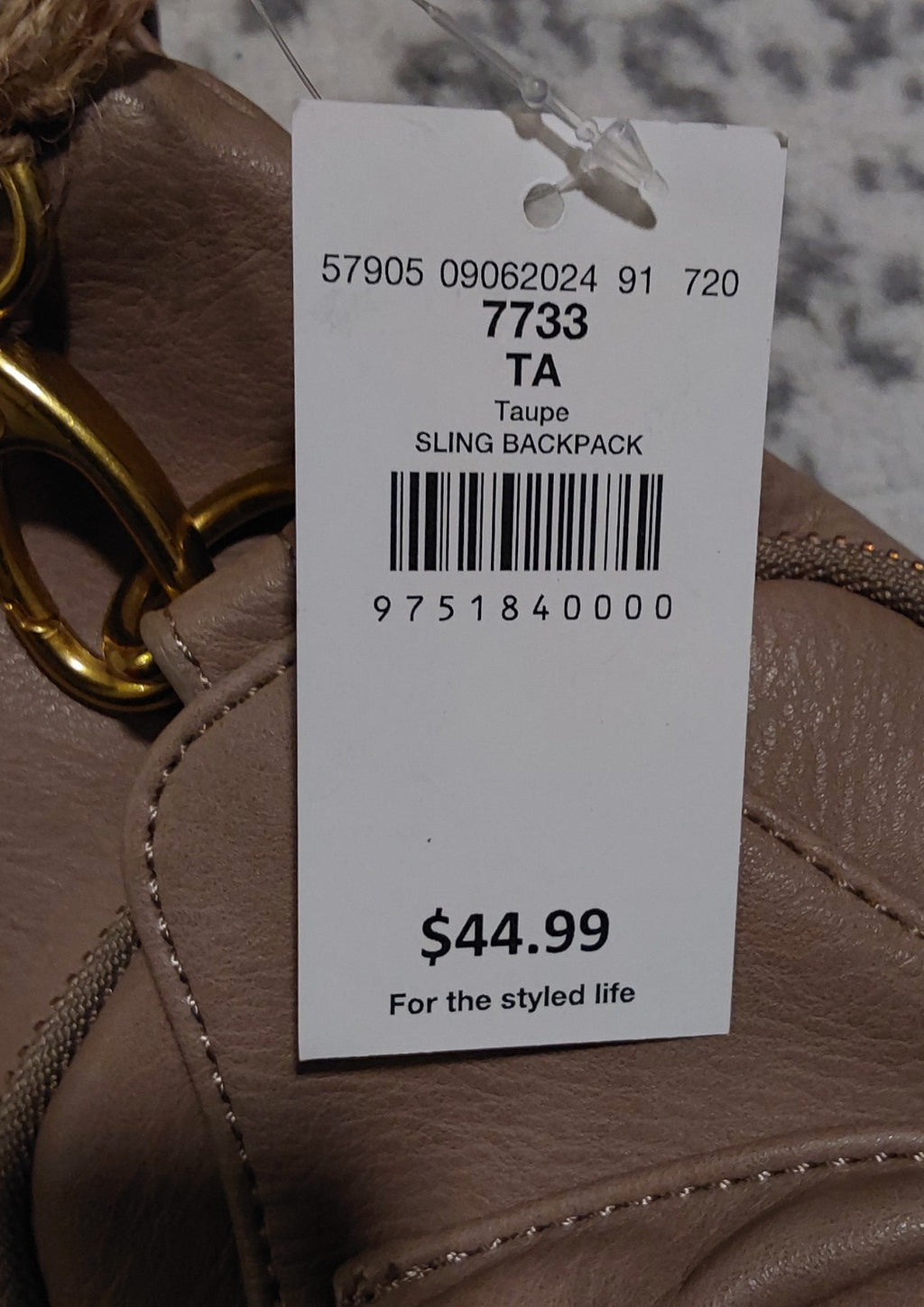 Antik Kraft Strap Sling Backpack Soft Leather Crossbody Taupe NWT 🔥🔥🔥