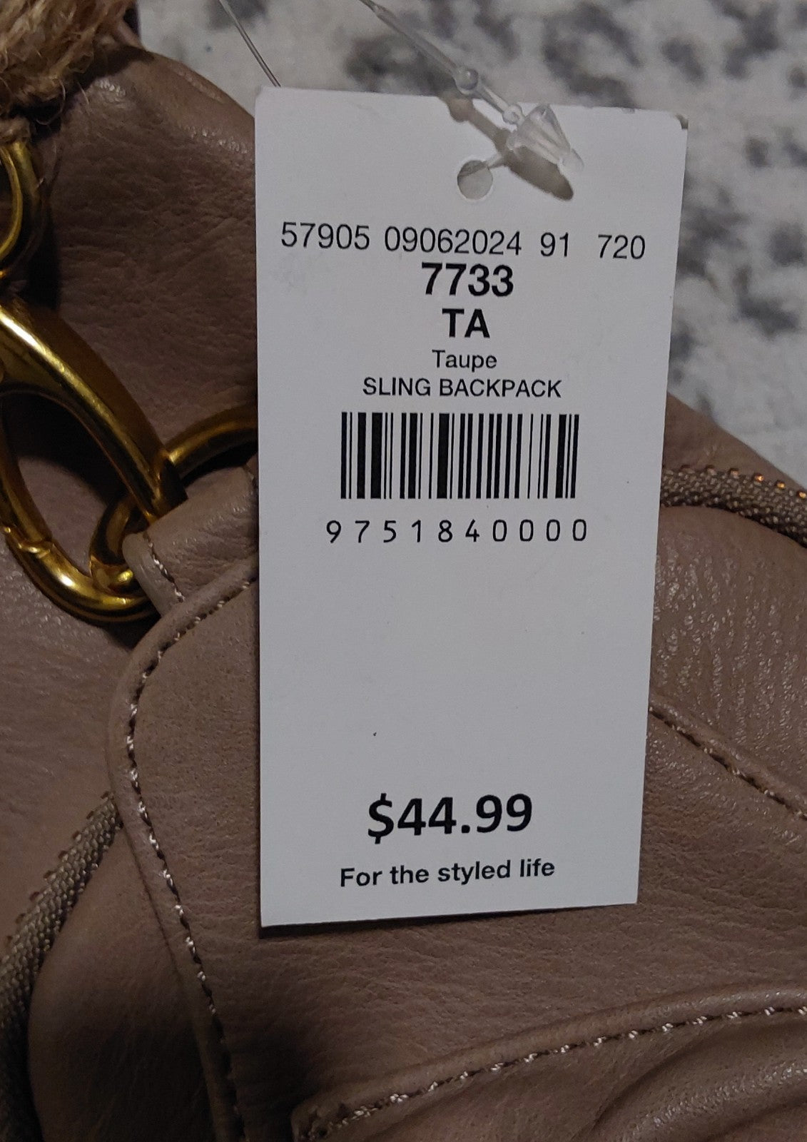 Antik Kraft Strap Sling Backpack Soft Leather Crossbody Taupe NWT 🔥🔥🔥