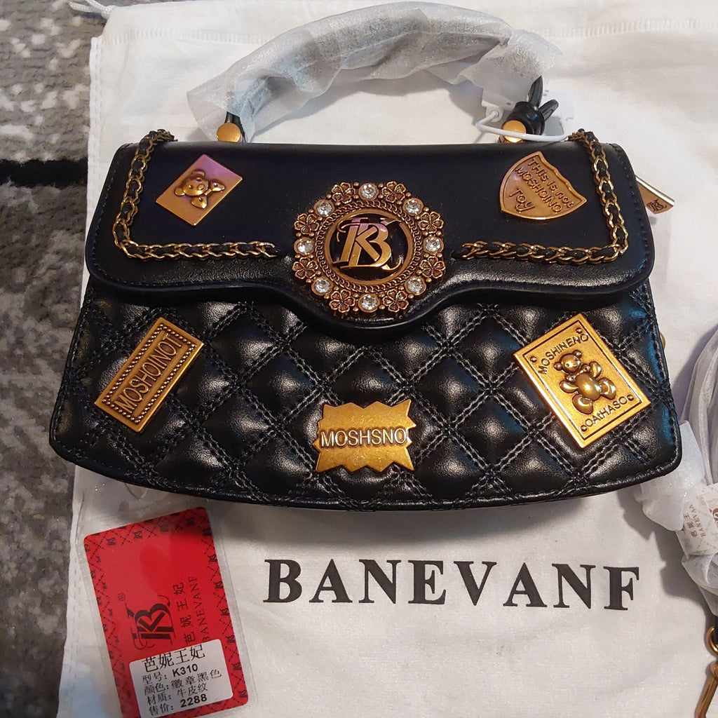 Banevanf Diamond Quilted 100% Authentic Asian Luxury Bag Black NWT 🔥🔥🔥