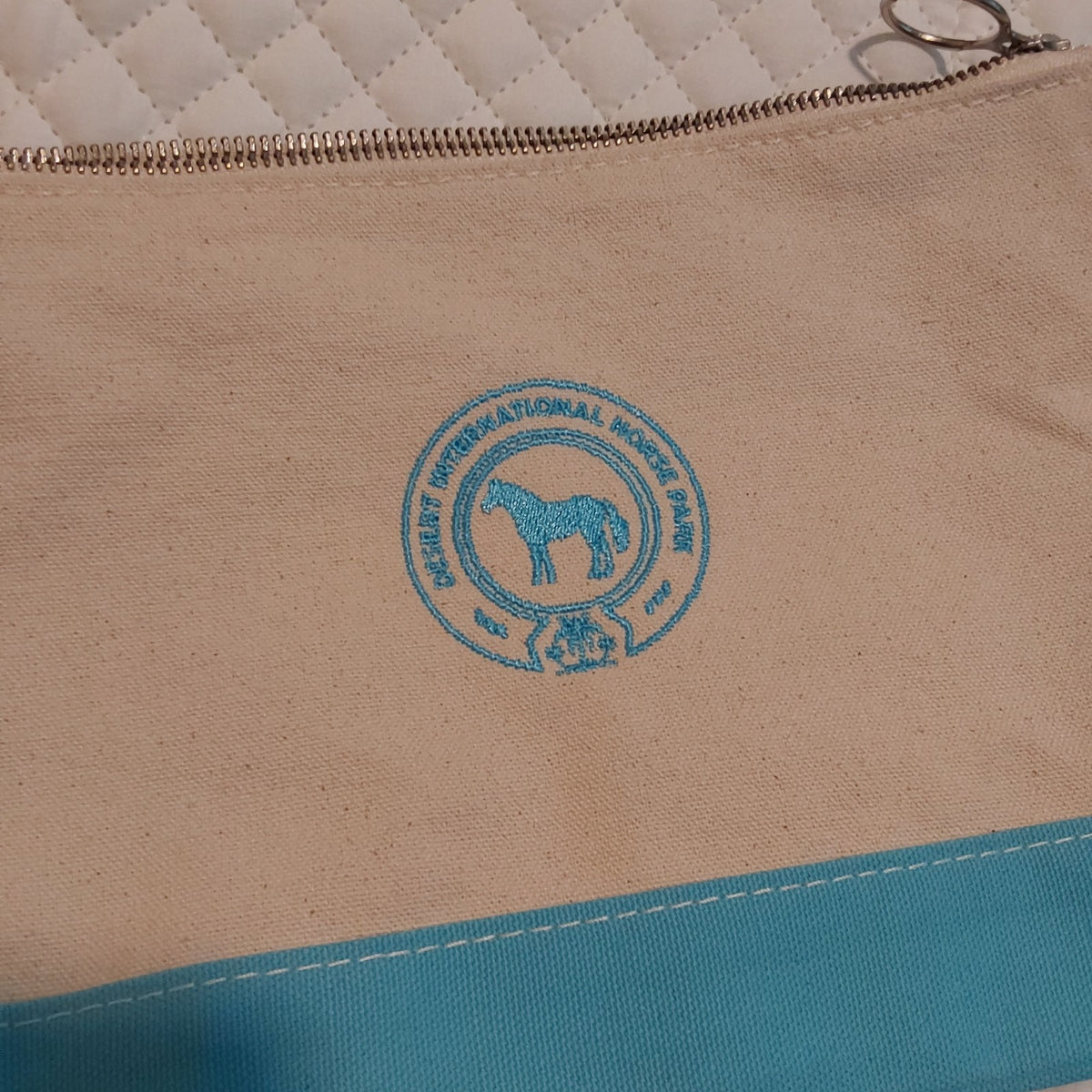 Wilkers Quilted Pony Pad & CB Station Small Canvas Zip Bag W/ Logo Blue 🔥🔥🔥