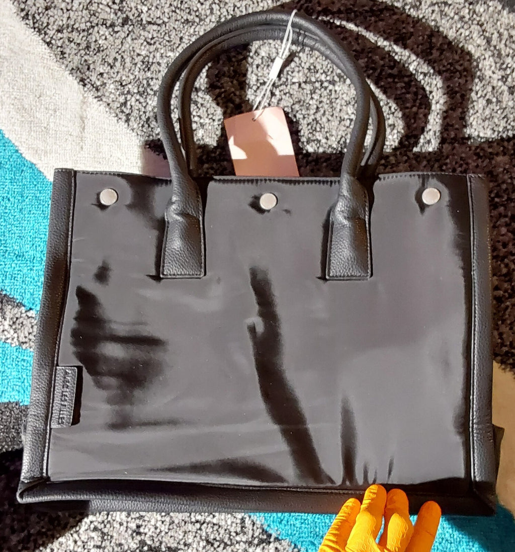 Avec Les Filles Mixed Material Tote Bag Black (High Quality)Rare NWT🔥🔥🔥