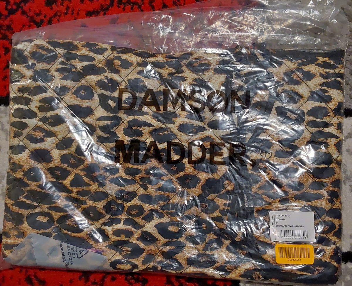 Damson Madder Quilted Leopard Print Shell Laptop Case For 15" NWT 🔥🔥🔥