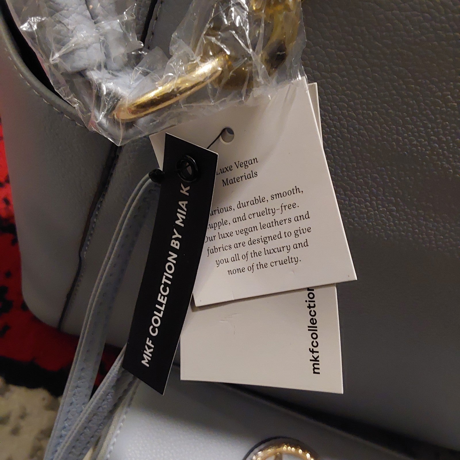 MFK Collection by Mia K Tote Bag & Wristlet Vegan Leather Gray NWT 🔥🔥🔥