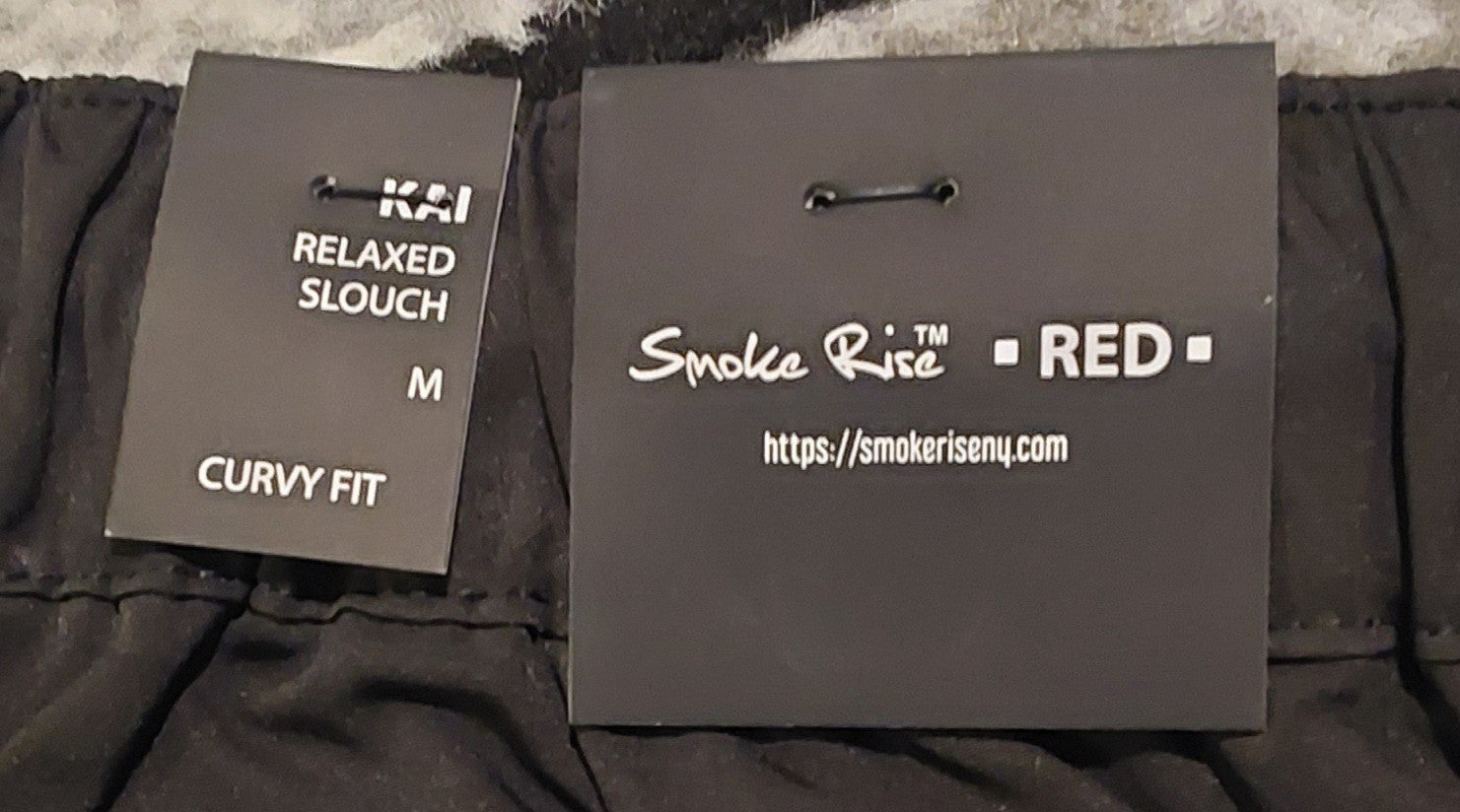 Smoke Rise Red Kai Relaxed Slouch Black Utility Pants Size Medium NWT 🔥🔥🔥