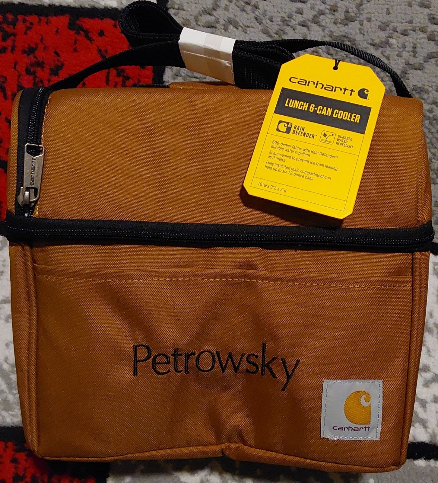 Carhartt Lunch 6-Can Cooler Bag Rain Defender Insulated "Personalized" NWT🔥🔥🔥