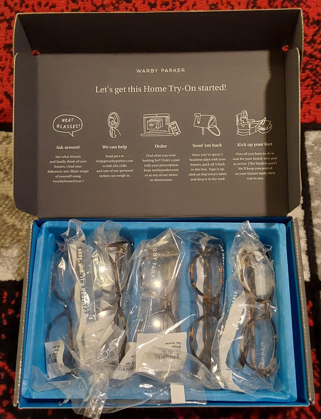 Warby Parker Product Sample Box Of 5 Various Frames NIB 🔥🔥🔥