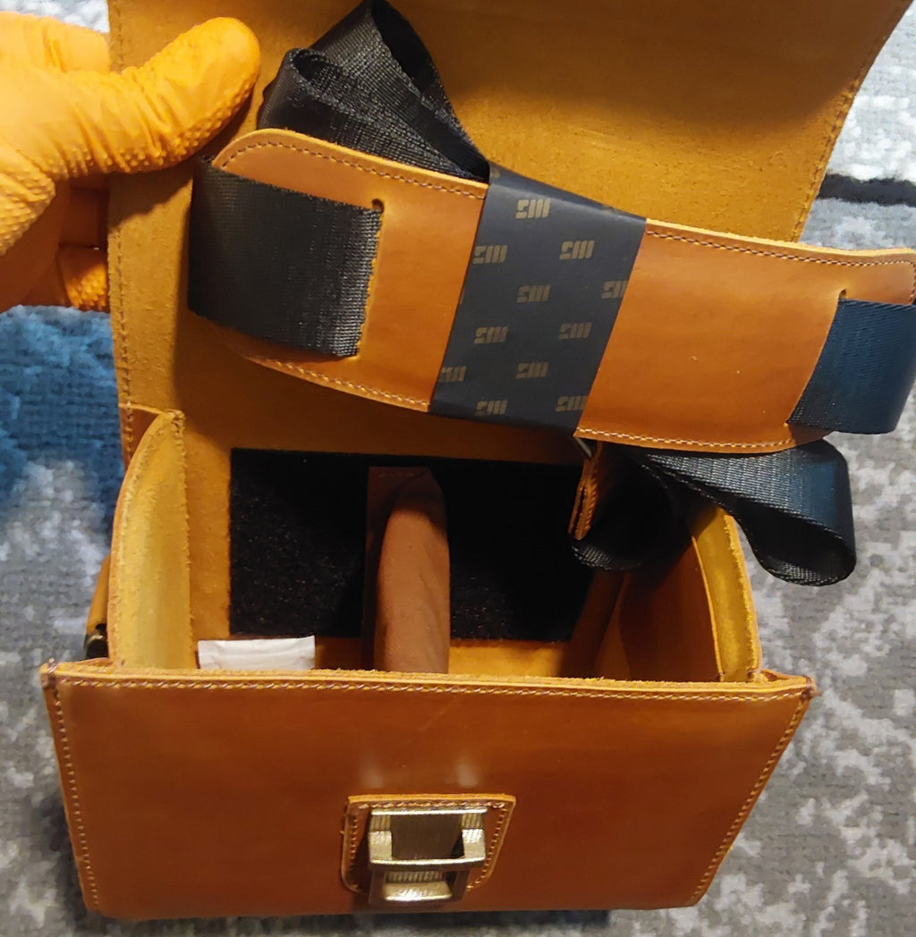MegaGear Pebble Top Grain Leather Camera Messenger Bag Brown NIB 🔥🔥🔥