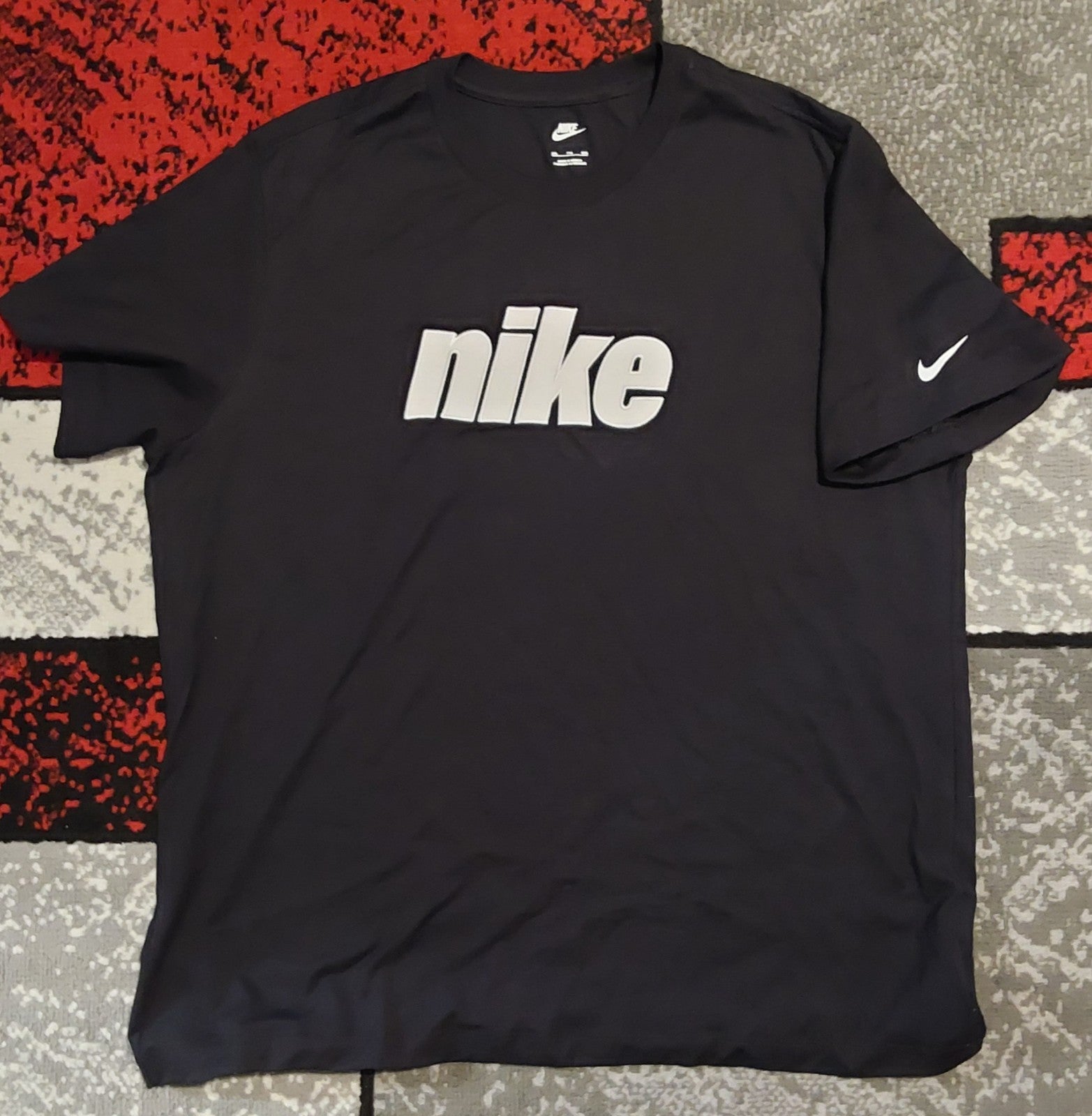 Nike NSW Mens Block 2.0 T-Shirt Embroidered Logo Tee Black NWOT 🔥🔥🔥