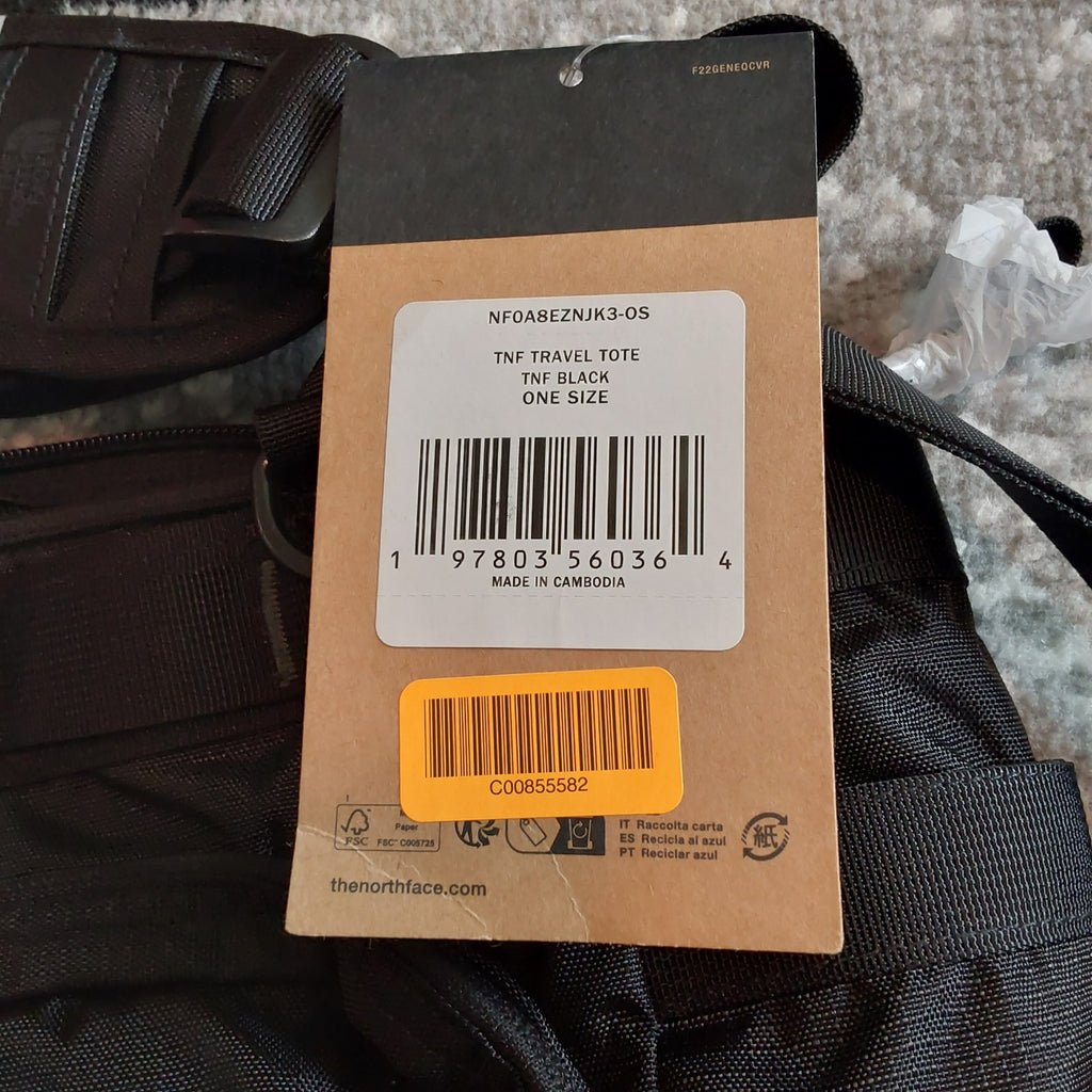 The North Face 25L Travel Tote With Company Logo Black NWT🔥🔥🔥