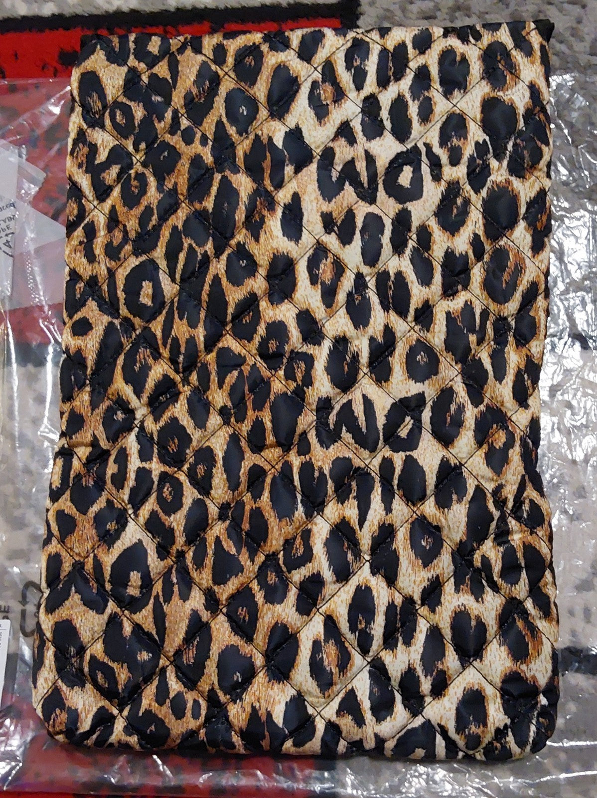 Damson Madder Quilted Leopard Print Shell Laptop Case For 15" NWT 🔥🔥🔥