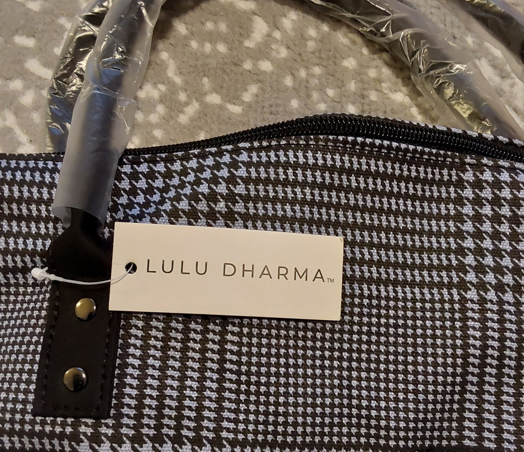 Lulu Dharma Blue Plaid Frasier Weekender Bag Overnight Travel Tote NWT 🔥🔥🔥