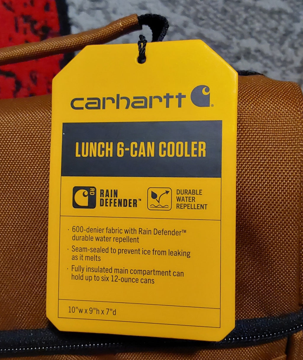 Carhartt Lunch 6-Can Cooler Bag Rain Defender Insulated "Personalized" NWT🔥🎁🔥
