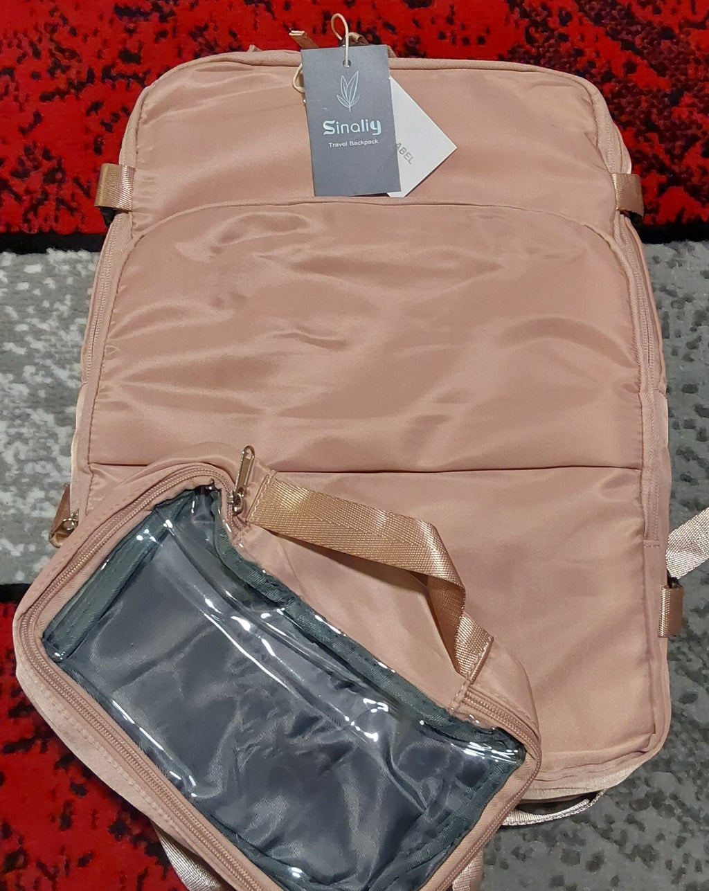 Sinaliy Travel Backpack With Toiletry Bag Airline Approved Pink NWT 🔥🔥🔥