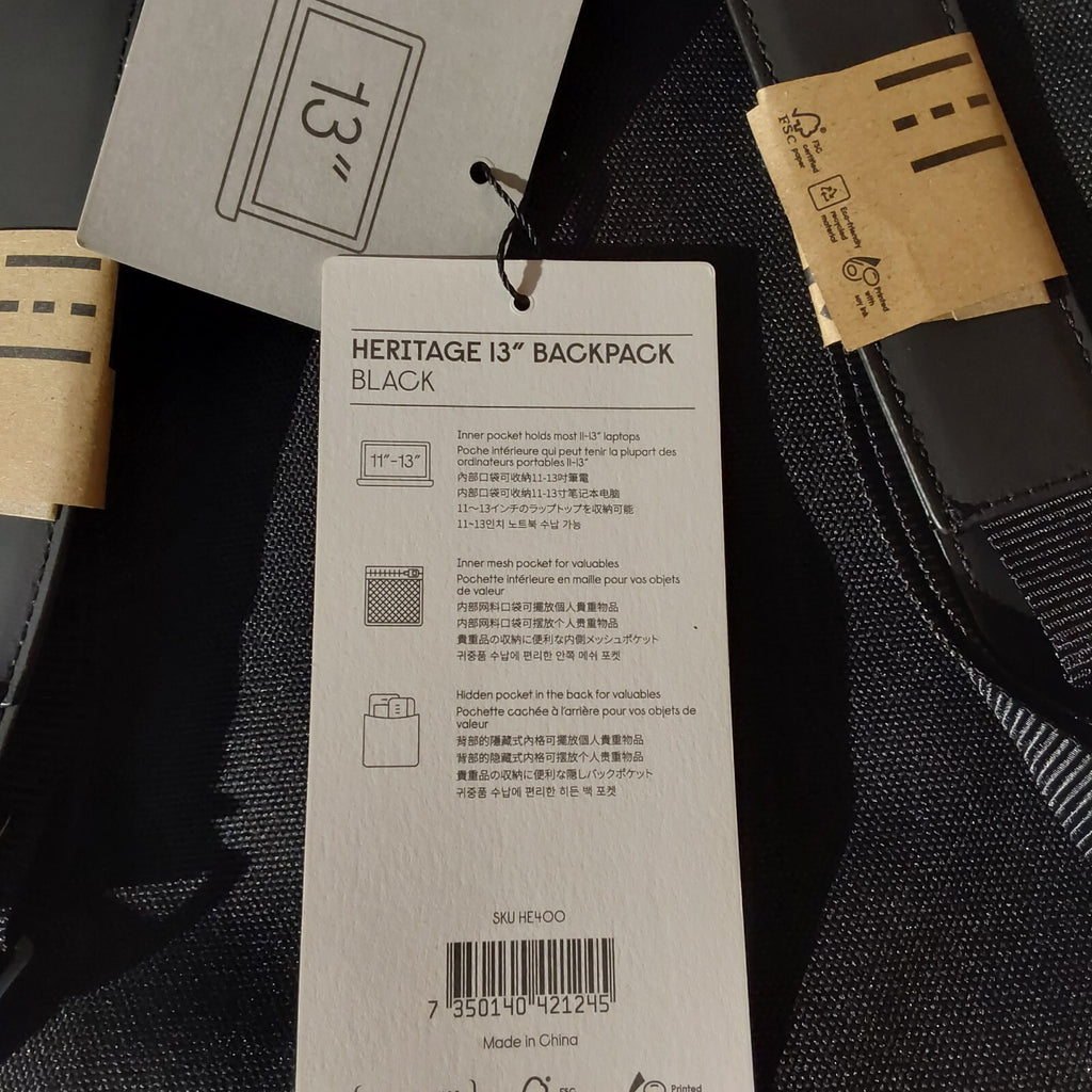 Gaston Luga Heritage 13" Single Button Backpack Black NWT🔥🔥🔥