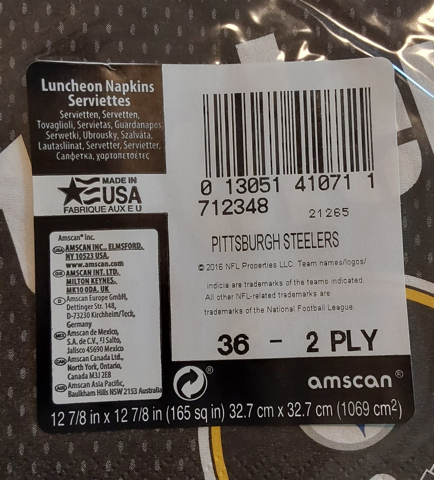 NFL Football Napkins 36pcs 2 PLY Any 5 Pack Team Variation Best Price!!!🔥🔥🔥