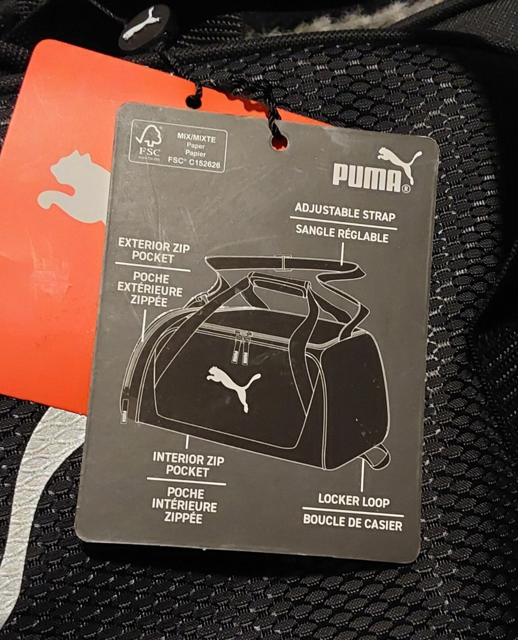 Puma Sports Duffle Bag Black And Silver NWT 🔥🔥🔥