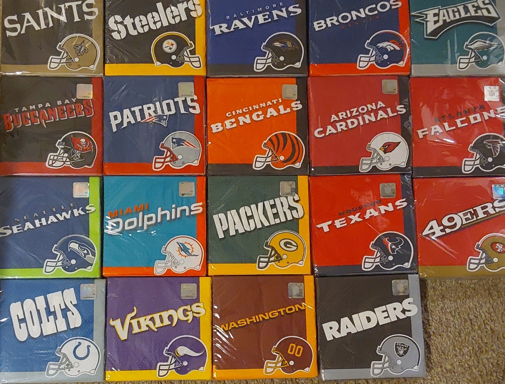 DesignWare 36 2-Ply Napkins × 3 packs  NFL Teams NEW 🔥🔥🔥