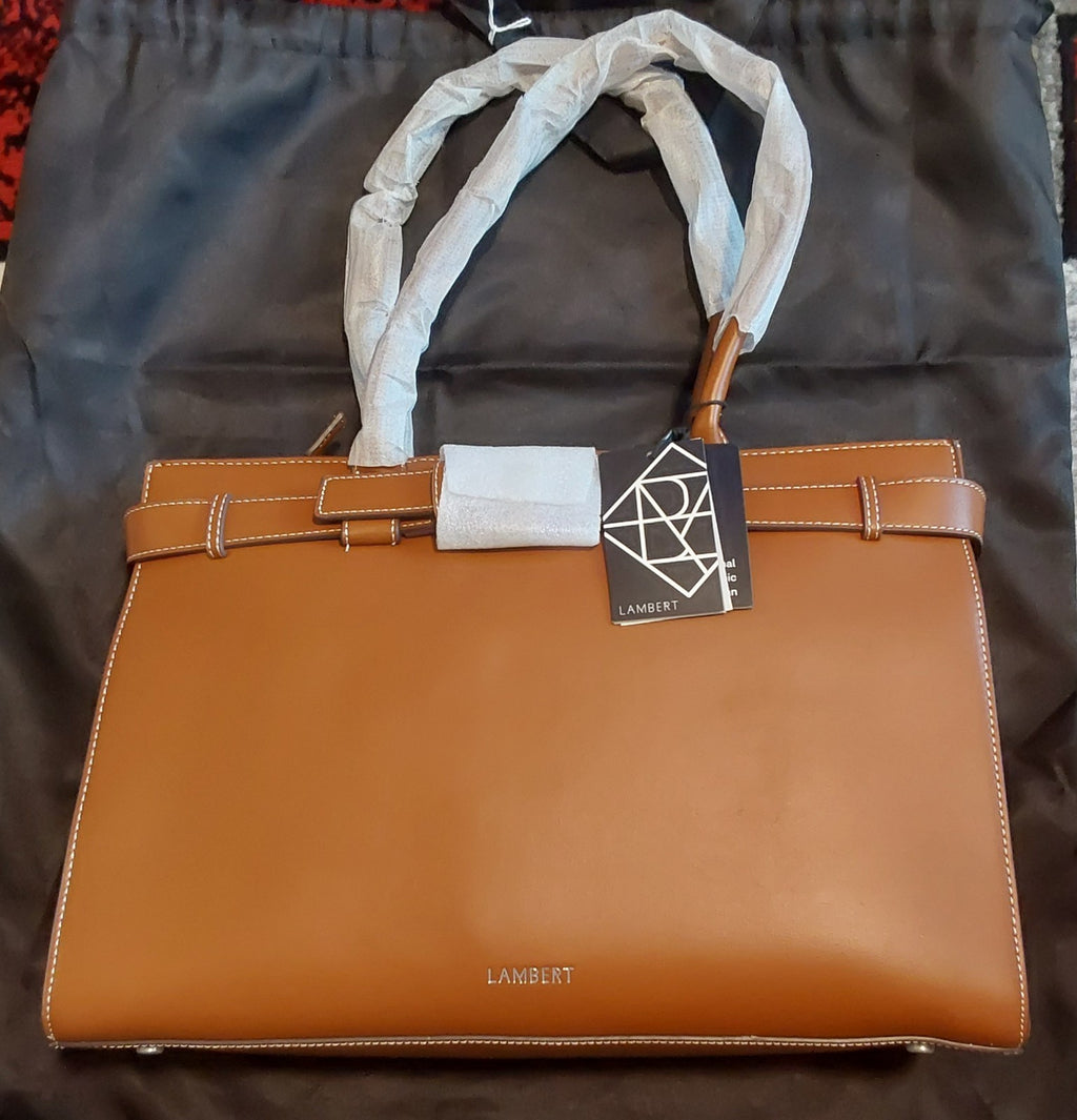 Lambert Montréal Odelia Large Tote Bag Brown NWT 🔥🔥🔥