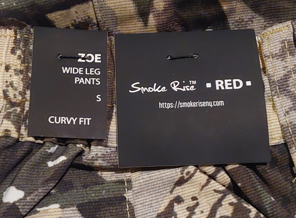 Smoke Rise Red "ZOE" Wide Leg Curvy Fit Olive Hunting Camo Small  NWT 🔥🔥🔥